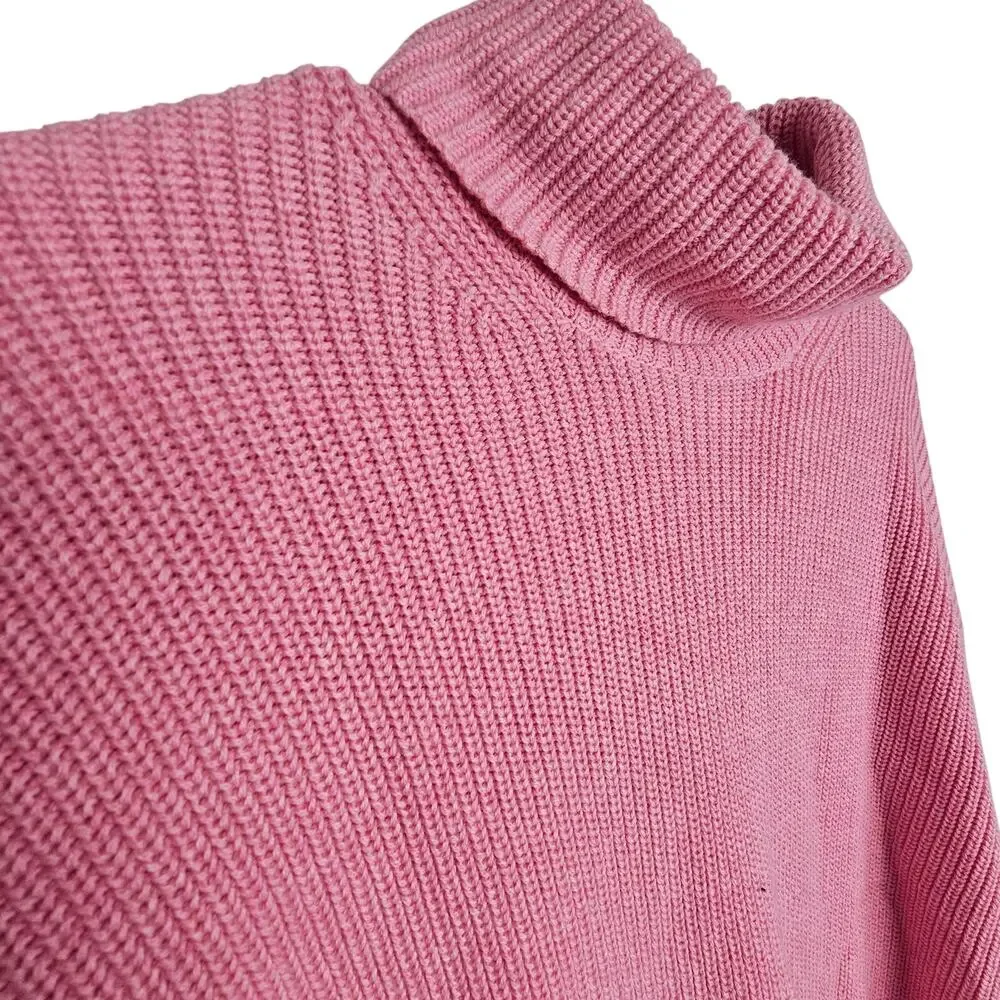 J. Crew Womens Cotton Cashmere Turtleneck Sweater S Classic Preppy Quiet Luxury